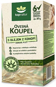 Ovesn koupel s olejem z konop