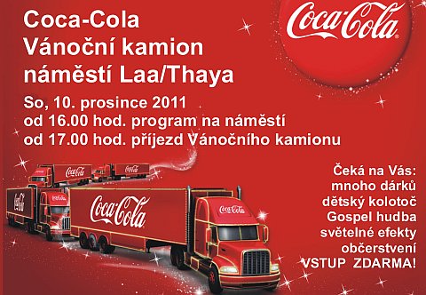 Coca-Cola v�no�n� kamion