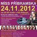 Pozvnka na slavnostn finle 5. ronku soute Miss Pbramska 2012