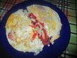 fotka Omeleta s nivou a uzenm