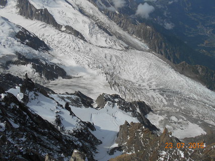 FOTKA - Hora Aiguille du Midi a asn leteck pohled na vrchol Mont Blanku