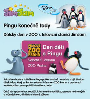 FOTKA - Roztomil tuk Pingu zavt v ervnu na dtskou stanici Jim Jam