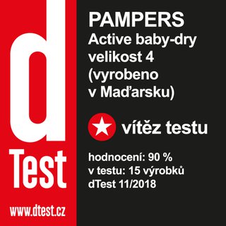 FOTKA - Plenky Pampers Active Baby-Dry zvtzily v testu asopisu dTest