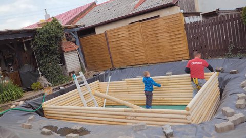 FOTKA - Libovky Pepy Libickho: stavba koupacho jezrka - st druh