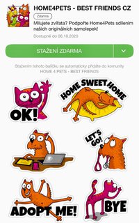 FOTKA - Home4Pets uvd vlastn samolepky v komunikan aplikaci Viber