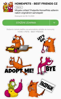 FOTKA - Home4Pets uvd vlastn samolepky v komunikan aplikaci Viber