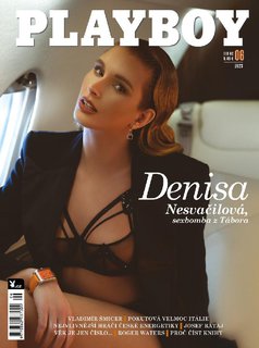 FOTKA - Na tituln stran ervnovho Playboye pzuje Denisa Nesvailov