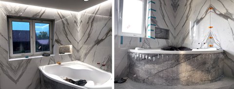 FOTKA - Mramorov efekt bez kompromis: Kdy prodn kmen ustoup keramice