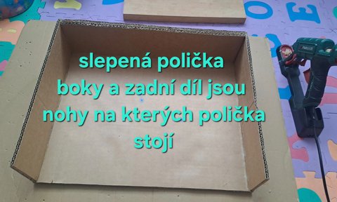 FOTKA - Vyrob si sama: Poli�ky do vitr�ny nebo sk���ky z karton� bez vrt�n�