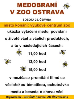 FOTKA - Ochutnvka medu a beseda o velch na medobran v ZOO Ostrava