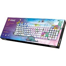 Yenkee USB klávesnice růžová