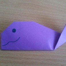 Origami velryba