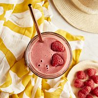 Malinové smoothie s kávou Malinové smoothie s kávou