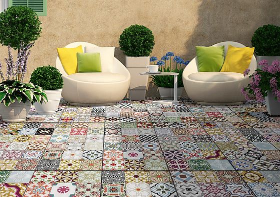 dlažba na terasu patchwork styl dlažba na terasu patchwork styl
