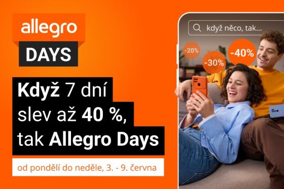 Allegro Days jsou tady. Ušetřete až 40 % s letními slevami Allegro Days jsou tady. Ušetřete až 40 % s letními slevami