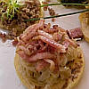 fotka Kuchask pohotovost - Bramborov placky se zelm a slaninou, mletm masem, kapustou nebo pentem a vejcem