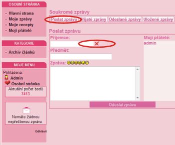 Soukromé zprávy Soukromé zprávy