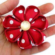 vroba kvtiny Kanzashi