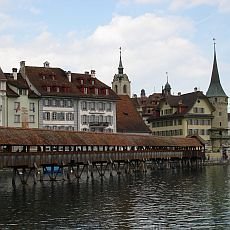 Luzern - dřevěný most Luzern - dřevěný most