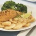 Grilovan losos s restovanmi bramborami a brokolic 