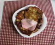 fotka Brambork s uzenm masem a pivem