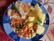fotka Duen pangasius se zeleninou