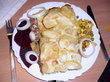 fotka Zapeen brambory s mletm masem a ampiny